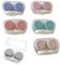 Fizzix 6 Pack Contact Lens Cases, Portable Contact Lens Holders with Left/Right Markings, Leakproof Design, Compact and Durable Storage for Soft and Hard Lenses, Ideal for Travel and Daily Use