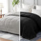 Whale Flotilla Edredón 135 x 200 cm, 300 g/m², Microfibra Suave, Transpirable, para Cama Individual, edredón Acolchado para 4 Estaciones, Negro/Gris Claro