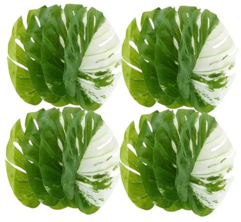 Cabilock 12st Künstliches Blatt Gefälschte Pflanzen Künstliche Pflanzen Anlage Künstliches Moos Saftig Ästhetische Raumdekoration Heimdekoration Gefälschter Baum Terrarium-kit Green