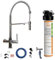 BieTal® Trinkwasserfilter mit Aktivkohle 3-Wege Wasserhahn Chrom glänzend mit Brause sauberes & frisches Wasser für dein Zuhause Praxis Büro Wohnmobil Aktivkohlefilter Wasserfiltersystem & Wasserstop