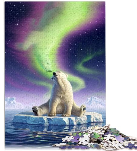 Puzzle für Erwachsene mit 1000 Teilen „Arctic Kiss“ – Familienspaß-Puzzle ganze Familie,38x52cm, für 14-Jährige