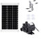 PETSTIBLE Kit de filtro solar para estanque de 50 W, fuente de jardín sumergible silenciosa de 12 V, motor CC sin escobillas, agua circulante para estanque al aire libre, 350 l/hora