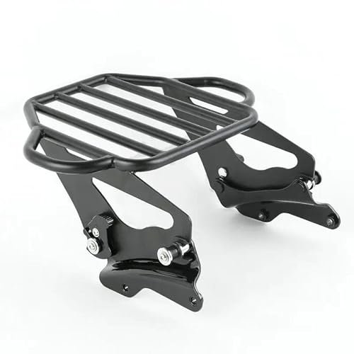 Moto Porte-Bagages Support Porte-Bagages De Moto avec Fixation À 4 Points pour Tour Pak pour Touring pour Road King pour Street Electra Glide FLHX FLHR FLHT Porte Bagage Moto(Noir)