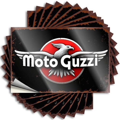 Adesivi per auto Moto logo Guzzi con aquila Design Adesivi 10 pz adesivi paraurti adesivi divertenti (12 x 18 cm)