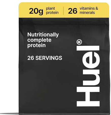Huel Complete Protein Powder, 26 Servings, Banana Milkshake Flavour, 20g of Plant-Based Vegan Protein Powder per Serving, Ready Meals, Gluten-Free, No Soy, Naturally Flavoured Meal Replacement