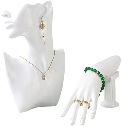 fztonk 2er Pack Modeschmuck Präsentationsständer aus Kunstharz für die Elegante Präsentation in Geschäften und als Ausstellungsständer für Veranstaltungen