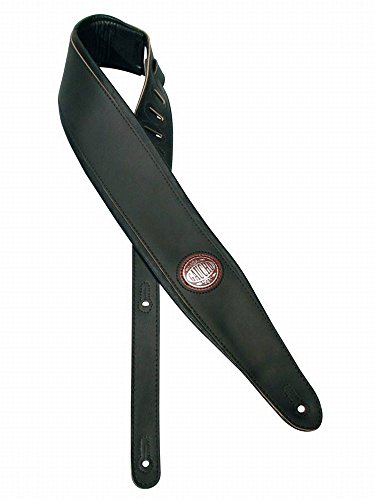 Gitarrengurt Gaucho GST-600-XB, extra lang (1,80m), extra breit, top gepolstert, Schwarz, Leder, Klassisch, gepolstert, Schnalle