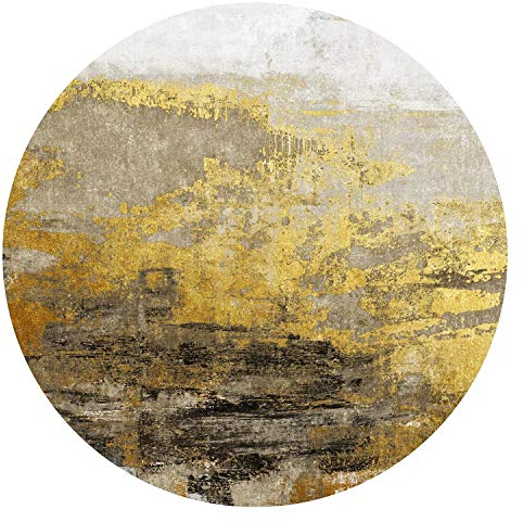 ADELALILI Teppich Rund 300CM Kurzflor Waschbar Vintage Boho rutschfest Balkon Küchenteppich Wohnzimmer Rugs Supersoft Runden Teppich - Anpassbar Größen