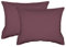 jilda-tex 2er Pack Zierkissenhülle Stone-Washed Renforce Lissabon 100% Bio-Baumwolle Knitterlook Stehsaum Bügelfrei Uni Leinen-Optik Bügelfrei GOTS Made in Green (Mauve, 2X 50 x 50 cm)