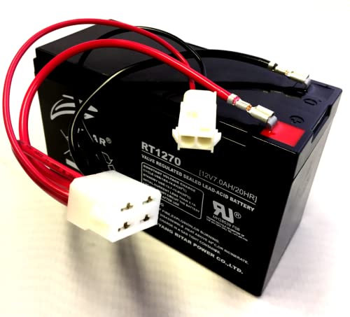 RITAR 12V-7AH BATTERY FOR MOUNTFIELD Stiga replacement Battery & LEADS, 118120010/0 Models: 827H 827M 1066H