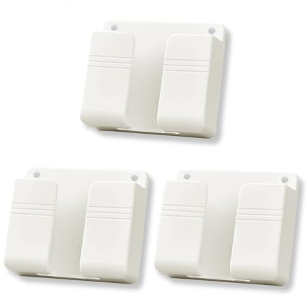 3 Piezas Soporte Teléfono Pared, Soporte Pared Adhesivo Teléfono, Soporte Pared Movil Montado, Soporte Teléfono Móvil Pared, para Control Remoto, Soporte de Pared para Teléfono Móvil (Blanco)