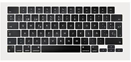 ICTION SP España - Teclas de teclado español de repuesto para MacBook Pro M1 M2 de 14 pulgadas y 16.2 pulgadas A2442 A2485 A2779 A2780 2021 2023 año