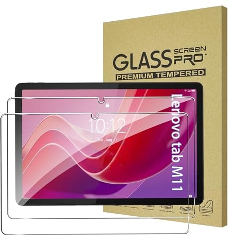 FDHYFGDY [2 Piezas Película protectora para Lenovo ldea Tab/Lenovo Tab M11 (11 pulgadas) Cristal Templado, antiarañazos, antiburbujas, protector de pantalla de dureza 9H