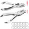 NIUQIGE Lochzange für Papier, 2 Stück mit Lochdurchmesser von 3mm und 6mm. Einzelne Lochstanzer für Prüfplaketten, Eintrittskarten, Scrapbooking, Grußkarten, Visitenkarten, Metalllocher, Papierstanzer