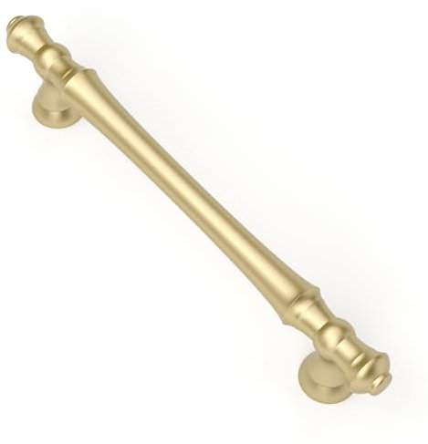 Coinkoly 10 Pack Brushed Gold Cabinet Pulls - 128MM Hole Centers Kitchen Cabinet Handles - UK0001