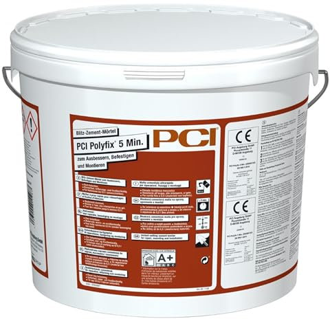 PCI Polyfix 5 Min. 5 kg Blitz-Zement-Mörtel zum Ausbessern, Befestigen und Montieren