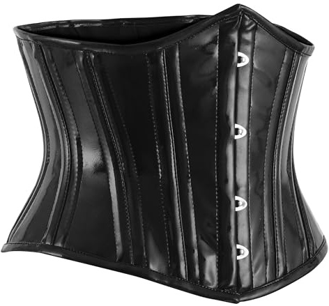 BIDMOOR Underbust Corset 2 Layer Steel Boned Corset Heavy Duty Waist Trainer, Hourglass Body Shaper
