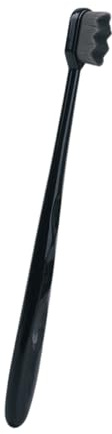 GARVALON Schwarze Mikro Nano Softzahnbürste aus Abs mit Anti Rutsch Funktion zur Effektiven Zahn und Mundreinigung für Empfindliche Zähne und Mundhygiene