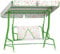 AIYAPLAY Kids Garden Swing Seat, Outdoor Swing Chair with Adjustable Canopy, Safety Belt, 2 Seater Hammock Swing Bench for Patio, Porch, Garden, Green