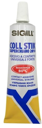 Colla a Contatto Trasparente Universale Forte 50 g, Adesivo per Gomma, Cuoio, Feltro, Sughero, Legno, Metallo e Moquette