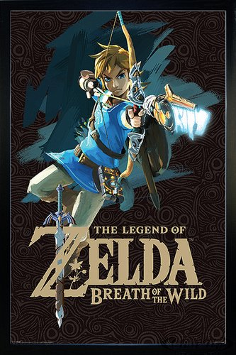 Close Up The Legend of Zelda Poster Breath of The Wild (66x96,5 cm) gerahmt in: Rahmen schwarz