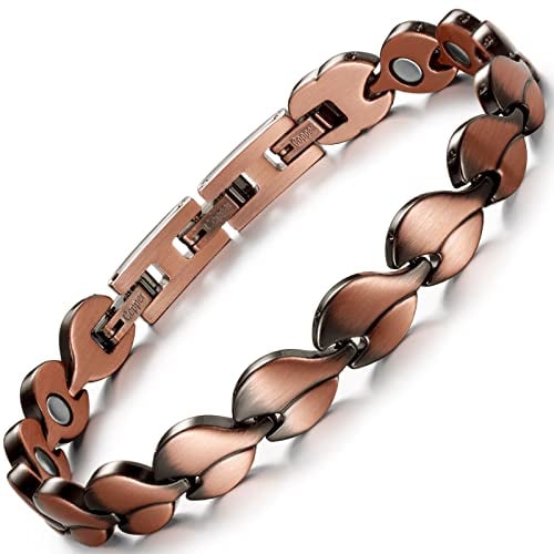 RainSo Elegantes Damen-Gesundes Reines Kupfer-Magnettherapie-Armband, Reines Kupfer-Magnettherapie-Armband, Gesundes Exquisite Verpackung.