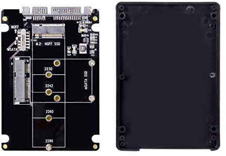 cablecc SA-011Cablecc Combo M.2 NGFF B-key & mSATA SSD to SATA 3.0 Adapter Converter Case Enclosure with Switch