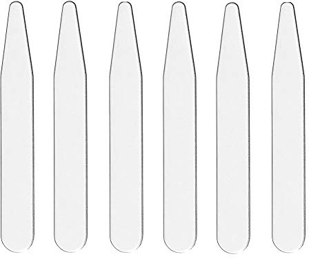 20 Stück 5,6 cm 6,3 cm 6,9 cm 7,6 cm Metall Kragenstäbchen Edelstahl - Silber - 8 cm