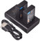 DSTE 2x EN-EL9 Ricambio Batteria + Caricatore doppio USB con display LCD Compatibile per Nikon ENEL9 EN-EL9A e Nikon D40 D40x D60 D3000 D5000 Digital Fotocamera