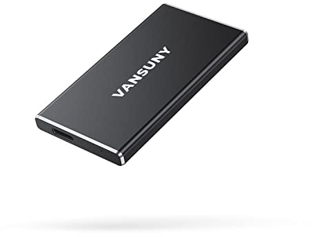 Vansuny 250GB Portable External SSD, USB 3.1 Gen2 430MB/s High-Speed Data Transfer, Metal USB C Mini Portable External Solid State Drive for PC, Laptop, Phones and More