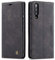 mvced Handyhülle Kompatibel mit Samsung Galaxy A70,Premium Leder Flip Case Schutzhülle mit Standfunktion,Schwarz