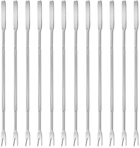 Yardwe 12Pcs Pratiques Fourchettes de Fruits de Mer Pics en Acier Inoxydable Sélection de Noix de Crabe Pattes de Homard Fourchettes pour Pique- Au Restaurant