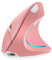 AVEKI Souris verticale ergonomique rechargeable sans fil 2,4 GHz pour droitier avec 4 DPI réglables 800/1200/1600/2400, 6 boutons, compatible avec PC, ordinateur de bureau, Mac (rose)