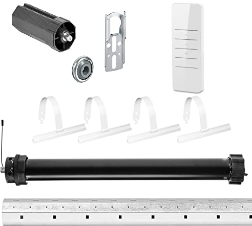 NOBILY Rolladen-Komplett-Set f. 60mm Achtkantwelle Mechanischer Funk Maxi-Rolladenmotor PR5 20Nm + Mechanik-Set, Gesamtlänge bis 1,50 Meter