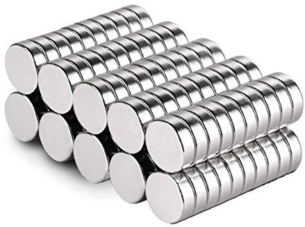 JUNAN Mini Scheibe Neodym Magnete, 6mm x 1.3mm Starke Rounde Kleine Magneten, klein rund Magnet,für Whiteboard, Pinnwand, Magnettafel, Kühlschrank, Tür, Karte, Bildschirm (100 Stück)