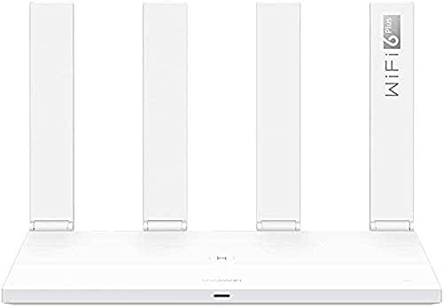 HUAWEI WiFi AX3 Quad-Core Router, WiFi 6, Geschwindigkeit bis zu 3.000 Mbit/s, Bis zu 128 Dual-Band-Geräte, 1x Gigabit WAN- & 3X Gigabit LAN-Ports, Garantieverlängerung auf 30 Monate, Weiß