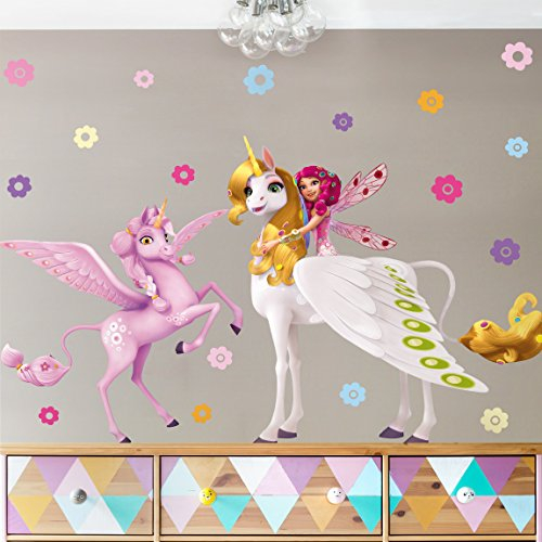 Wandtattoo Kinderzimmer Mia and Me - Mia, Onchao und Kyara, Größe:45cm x 30cm
