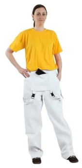 DISBACANAL Salopette blanche doble poches adulte - Blanc, Taille 50