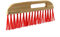 Putzstrukturwischer - Malerbedarf - Strukturwischer mit roter PET Besteckung und lackiertem Holzkörper - 30cm - mit Griffloch - Für kreative Putztechniken - Besenstrichtechnik