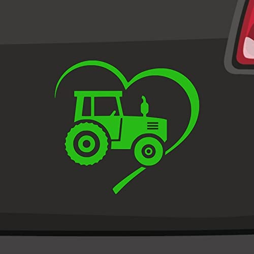 Herz Traktor Aufkleber -6 Größen 21 Farben- Landwirt Trekker Zugmaschine Love
