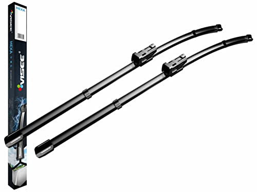 VISEE HEXA Flachbalkenwischer, Front Scheibenwischer 2er Set, für vorne, Halter Typ KH012, Blattgröße 600/400 mm, UV-beständig