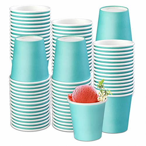 100 Pezzi 3 OZ Bicchieri di Carta, Bicchieri di Carta Usa e Getta Tazze da Tè Tazze da Caffè Tazze da Campeggio per Bevande da Asporto, Bicchieri per Colluttorio da Bagno Bicchieri di Carta(Blu)