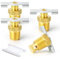 GASHER 4PCS Brass 1/4 NPT Male Wing Style Air Compressor Drain Valve, Tank Drain Cock Replacement Part