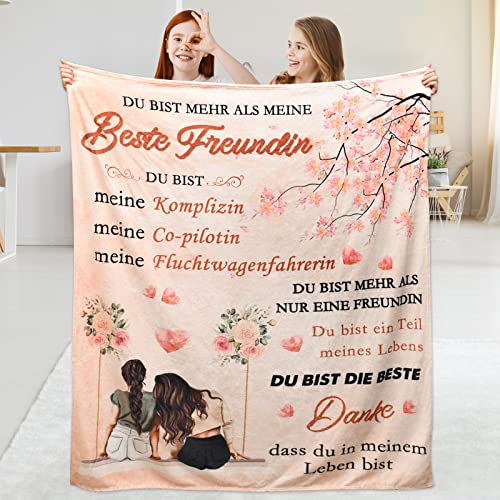 MAST DOO Geschenke für Freundin, Beste Freundin, Valentinstag Geburtstagsgeschenk Kuscheldecke Flauschige, Geschenkideen, Super weiche Fleecedecke 150x130cm