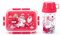 OM SUPPLIES Unicorn Pink Sandwich - Lonchera con 3 compartimentos múltiples con botella de 450 ml para niños y escuela (unicornio rosa)
