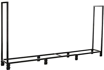 PEPDRO Minimalistisches, modernes Eisen-Bodenständer-Brennholz-Aufbewahrungs-Organizer aus Holz, Brennholz-Aufbewahrungs-Trennwand-Regal for den Heimgebrauch (Size : 255cm)