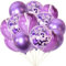DIWULI 15 Lila Luftballons - Latex Konfetti Set Geburtstag
