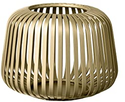 blomus Laterne Lito | Champagne | Größe XS | 14L x 14B x 10H cm | Kerzenhalter Gold | Windlicht aus Edelstahl | Laterne Deko | Indoor Windlicht Extra Small