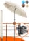 4smile Sonnenschirm Balkon SunnyJoy, 3-in-1 SET, Taupe - UPF 50+ Sonnenschirm Ø 180 cm + Sonnenschirmhalter Balkongeländer + Sonnenschirmhülle - Sonnenschutz Balkon Set