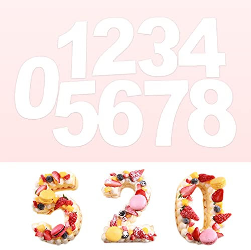 MANBOC Stampo per Numero di Torta, Tortiera per Numero da 12 Pollici Stampo per Torta da 8 Pezzi Set di Numeri 0-9, Stampo Torte Numeri Stampi per Dolci Numeri Grandi
